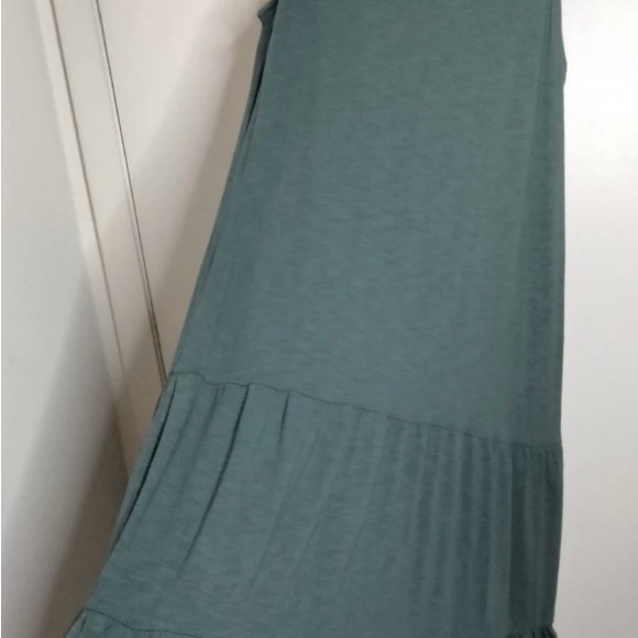 J Jill Fatigue Green Sleeveless Tiered Dress - Picture 6 of 10